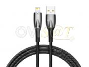 Cable de datos de alta calidad negro Baseus CADH000201 Glimmer Series de carga rápida 2.4A con conectores Lightning a USB Tipo A de 1m longitud, en blister